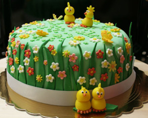 Torta tema primavera